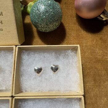 Three Pairs Of Sterling Silver Heart Earrings, 4 of 9