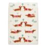 Festive Sausage Dog Tea Towel, thumbnail 3 of 3