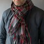 Merino Lambswool 50cm Wide Check Scarves, thumbnail 7 of 8