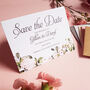 Blush Floral Save The Date Cards, thumbnail 1 of 3