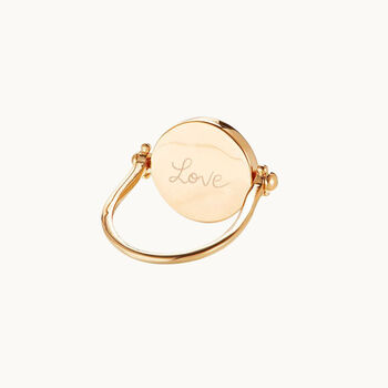 Personalised Mother Of Pearl Spinning Ring, 2 of 5