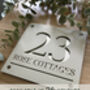 Square House Sign, Number And Road, thumbnail 1 of 3