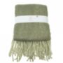 Cosy Green Woven Blanket / Throw 152 X 127cm, thumbnail 1 of 3