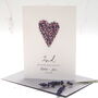 2nd Cotton Heart Personalised Anniversary Card, thumbnail 1 of 5