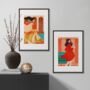 Woman In Red Illustrated Art Print, thumbnail 6 of 6