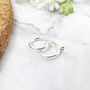 Sterling Silver Sleeper Creole Hinged Hoop Earrings, thumbnail 1 of 3
