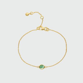 Hampton Gold Plated Emerald Bracelet, 4 of 5