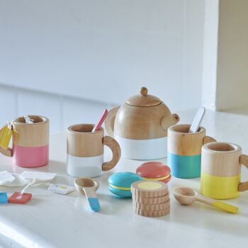 Twenty One Piece Wooden Tea Set, 2 of 7