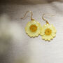 Yellow Flower Sterling Silver Or Gold Plated Earrings, thumbnail 7 of 7
