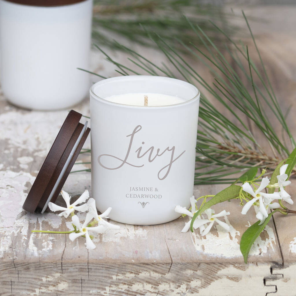 Personalised Script Name Candle By Oh So Cherished