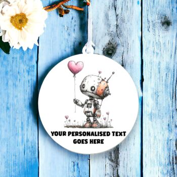 Personalised Whimsical Valentine Anniversary Love Hanging Decoration, 7 of 10