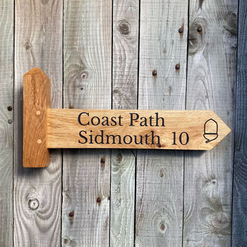 Engraved Coast Path Sign Post, 6 of 10