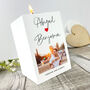 Personalised Couples Names Heart White Tea Light Holder, thumbnail 4 of 7