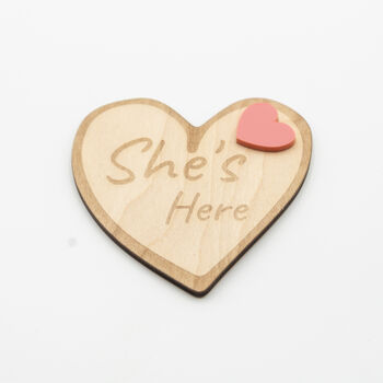 She’s Here Baby Plaque With Heart Accent, 8 of 9