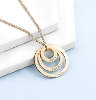 Personalised Rings Of Love Necklace, 5 of 5