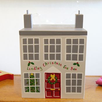 Handmade Luxury Personalised Wooden Christmas Eve Box, 8 of 10