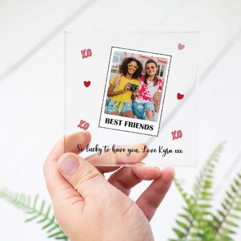 Personalised Photo Galentine Acrylic Block, 4 of 4