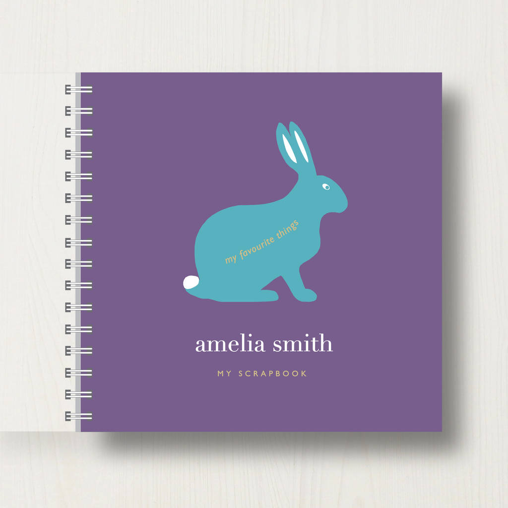 Personalised Kid's Rabbit Scrapbook Or Memory Book, 1 of 8