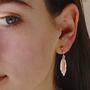 Sterling Silver Single Feather Earrings, thumbnail 2 of 8