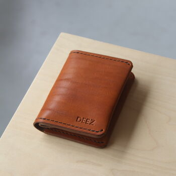 Personalised Slim Leather Wallet For Cash And Cards, 2 of 9