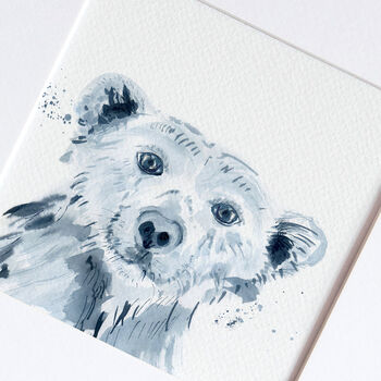 Inky Polar Bear Illustration Print, 2 of 11