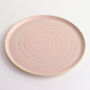Pale Pink Ceramic Dinner Plate Stone, thumbnail 3 of 6