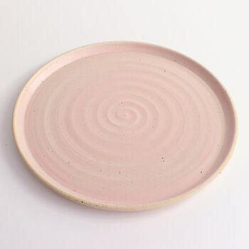 Pale Pink Ceramic Dinner Plate Stone, 3 of 6