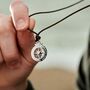 Travel Safe Outline Compass Personalised Necklace, thumbnail 2 of 9