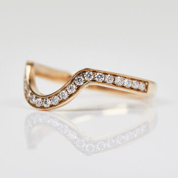 Curved Diamond Wedding Ring, 2 of 2