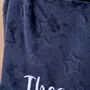 Personalised Fleece Navy Star Baby Blanket, thumbnail 4 of 7