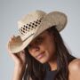 Wired Brim Holiday Straw Cowboy Hat, thumbnail 1 of 3