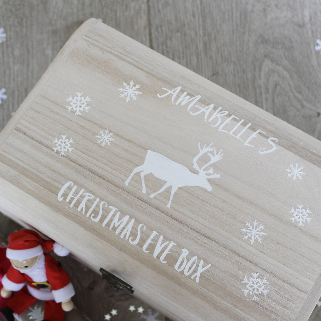 Personalised Wooden Christmas Eve Box Chest By Lime Tree London | notonthehighstreet.com
