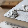 Silver Handprint Little Baby Charm Necklace, thumbnail 4 of 5