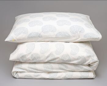 Anjuna Paisley Pattern Blue Cotton Pillowcase, 2 of 6