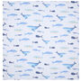 Muslin Swaddle Baby Gift Blanket Sea Whale X Large, thumbnail 3 of 3