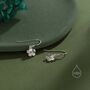 Tiny Forget Me Not Flower Drop Hook Earrings, thumbnail 6 of 10