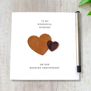 3rd Wedding Anniversary Card Leather Anniversary, 2 of 7