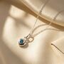 Mini Aquamarine March Birthstone Heart Silver Necklace, thumbnail 1 of 2