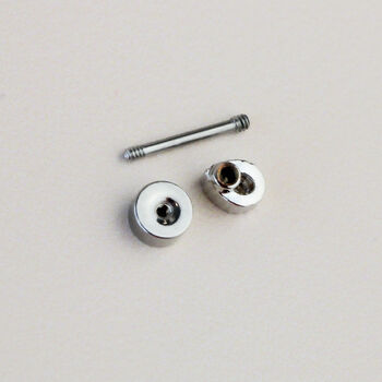 White Crystal Screw On Flat Back Stud Earrings, 3 of 3