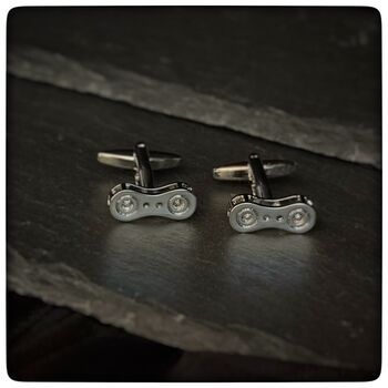 Personalised Bicycle Chain Link Cufflinks, 5 of 12