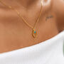 Hoop And Turquoise Necklace, thumbnail 2 of 3