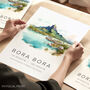 Bora Bora French Polynesia Travel Print, thumbnail 1 of 7