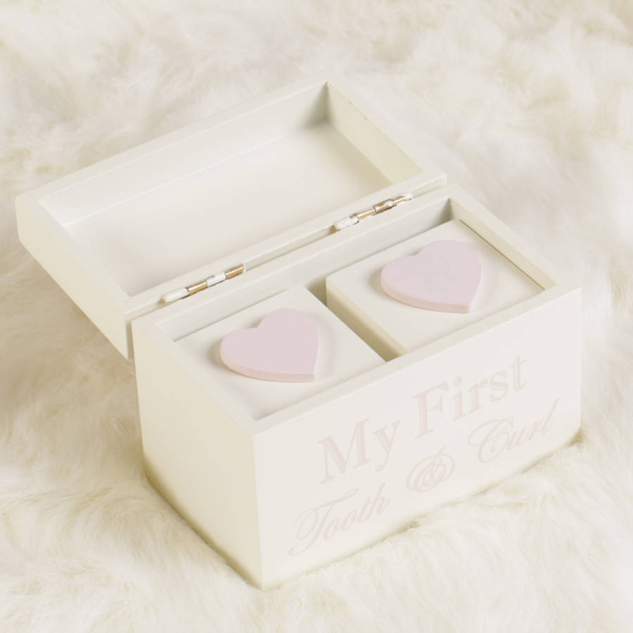baby's first tooth and curl keepsake boxes by bebe beau