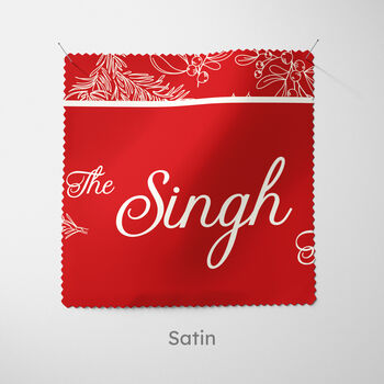 Personalised Red Holly Christmas Cushion, 7 of 7