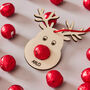 Personalised Chocolate Reindeer Christmas Place Setting, thumbnail 3 of 5
