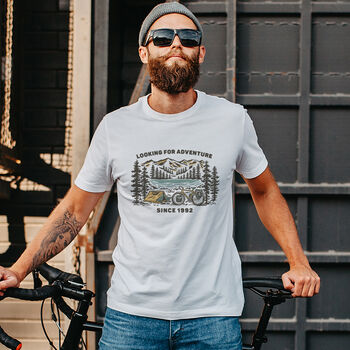 Personalised Adventure Bike T Shirt Gift For Him, 2 of 2