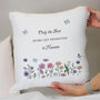 Personalised Wildflower Cushion With Insert, thumbnail 5 of 5