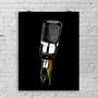 Microphone Open Edition Art Print A3, thumbnail 2 of 3