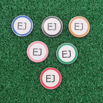Personalised Golf Pitchmark Repairer With A Set Of Six Markers In A Presentation Tin, 5 of 8