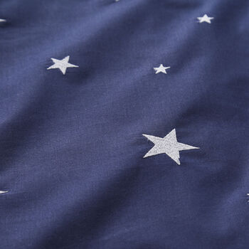 Navy Stars Organic Bed Linen From, 4 of 4